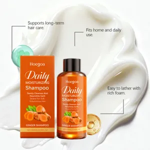 Vista dettagliata dello shampoo Hoegoa allo zenzero con una texture ricca e naturale
