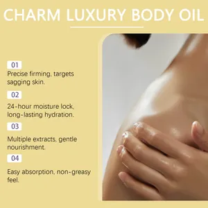 Primer plano detallado de aceite corporal hidratante para una piel suave y firme.