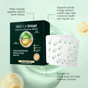 Detailed view of Shilajit Dual-Core Essence Beads for metabolism and energy support