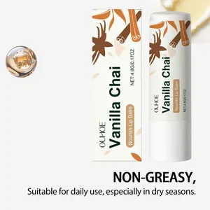 Vanilla chai nourishing lip balm with a non-greasy formula for daily use