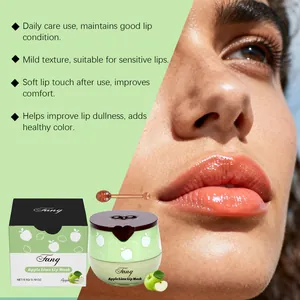 Feuchtigkeitsspendende Apfel-Limette-Lippenmaske Textur und Anwendungseffekt