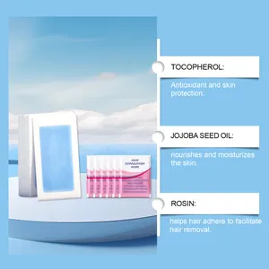 Bandas de cera profesionales con tocoferol y aceite de jojoba para protección y cuidado de piel