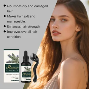 Set GleamXi aceite de romero con rodillo para nutrir el cabello seco y dañado diario