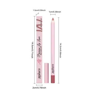 Genaue Maße für den bean paste pink Lippenkonturenstift und die Produktverpackung