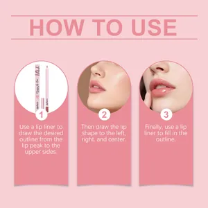 Schritt-für-Schritt-Anleitung für ZEPHOCO Lippenkonturenstift in Bohnenpastenrosa