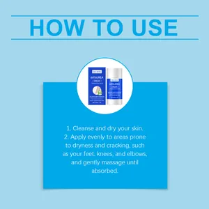 Instrucciones detalladas para usar la barra de crema para pies EELHOE 60% urea en la piel.