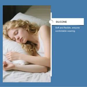 Soft silicone dental guard for night sleeping, comfortable anti-grinding protection.