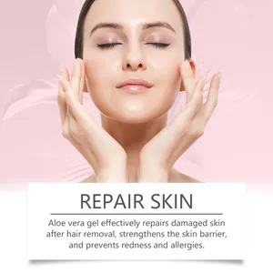 Gel d'aloe vera apaisant pour réparer et renforcer la peau après l'épilation