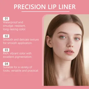 Professioneller Präzisions-Lippenkonturenstift in Rosapink mit mattem Finish am Model