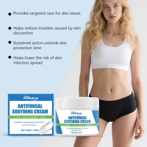 Detailed view of South Moon Antifungal Cream with model demonstrating skin care benefits