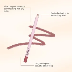 Professioneller langanhaltender Lippenkonturenstift mit cremiger Texturprobe