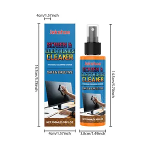 Detailed dimensions of Jakehoe screen and electronics cleaner spray bottle and box