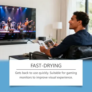 Premium fast-drying screen cleaner spray for large TV monitors and home electronics
