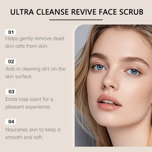 Benefits of rose scent face scrub for gentle exfoliating and glowing skin detail