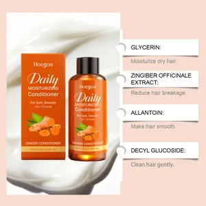 Dettaglio ingredienti del balsamo allo zenzero Hoegoa per capelli morbidi e lisci