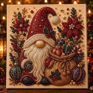 DIY Pittura d'Arte con Perle di Natale Decorazione con Ricamo di Perline 3D Fatta a Mano Con Cornice Dorata Per Decorazione Parete Festiva Regalo