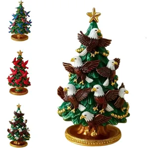 Adornos de resina para árboles de Navidad con diseños de colibríes y águilas calvas
