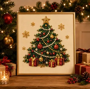 Kit per pittura artistica con perle fai-da-te con albero di Natale per decorazioni