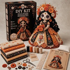Kit fai da te bambola patchwork Spirito di Marigold per il Giorno dei Morti