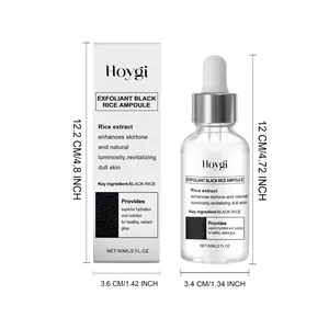Detailed dimensions of Hoygi exfoliant black rice ampoule 60ml for skin revitalizing