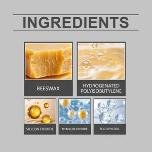 Elenco ingredienti con cera d'api e tocoferolo per prodotto colore capelli temporaneo