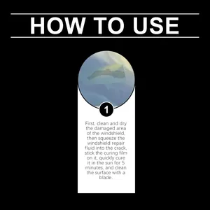 Step-by-step guide for using car windshield crack repair fluid kit for clear glass