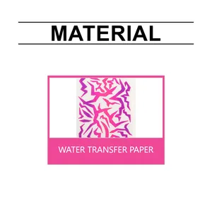 Close-up showing the water transfer paper material of lightning tattoo sticker