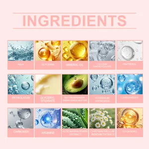 Detailed list of gentle hair removal cream ingredients with aloe and shea butter extracts
