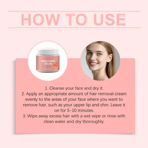 Step-by-step instructions for using gentle peach facial hair removal cream effectively