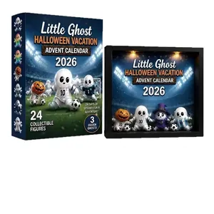 Calendario de adviento 2026 fantasma fútbol Halloween con caja de luz LED