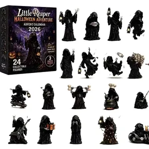 Halloween Advent Calendar 2026 set featuring 24 unique mini Little Reaper figures