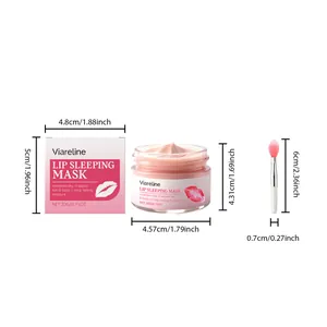 Viareline 20g Lippen Schlafmaske Set mit detaillierten Abmessungen für Tiegel, Box und Applikator