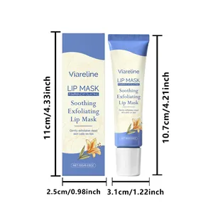 Viareline Kürbis-Lippenmaske Details zur Größe mit Maßangaben zur Information
