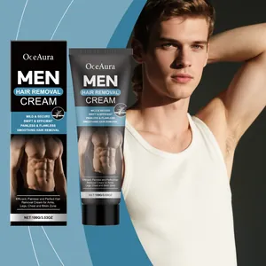 Oceaura Crema Depilatoria para Hombre Suave e Indolora Hidratante Cuerpo Piernas Pecho Zona del Bikini Limpieza Suave Depiladora