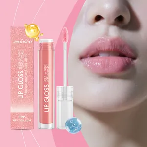 Brillant à lèvres rose scintillant Zephoco hydratant avec fini brillant et non collant
