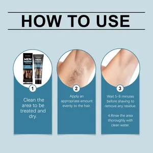 Instrucciones paso a paso para usar la crema depilatoria OceAura para hombres hoy.