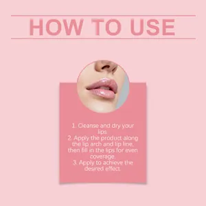 Instructions détaillées et vue macro de l'application d'un brillant à lèvres rose scintillant