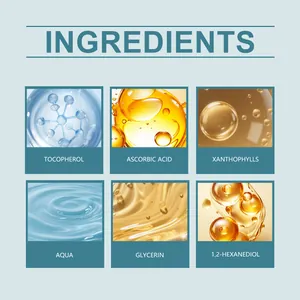 Detalle de los ingredientes del suero para ojos LANISKA incluyendo tocoferol y aqua