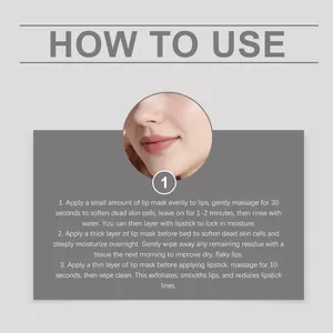 Detail-Infografik mit der Gebrauchsanweisung für die Kürbis-Lippenmaske auf Englisch.