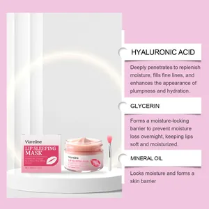 Detailansicht der Viareline Lippenmaske mit Hyaluronsäure und Glycerin Inhaltsstoffen