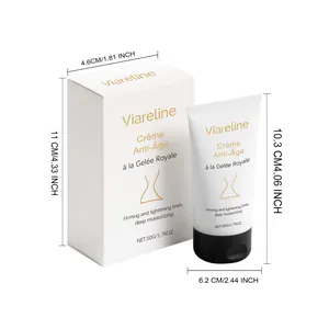 Dimensions détaillées de la crème visage anti-âge Viareline à la gelée royale et l'étui