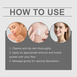 Instructions étape par étape pour appliquer la crème pour le visage à la gelée royale.