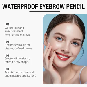 Modèle aux sourcils définis montrant les effets du crayon à sourcils gris imperméable