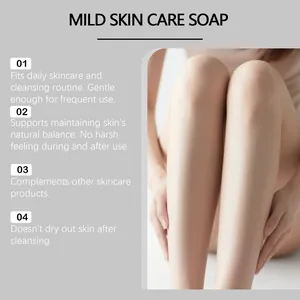 Détails du savon de soin doux pour une peau des jambes lisse et hydratée après nettoyage