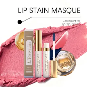 Detailansicht von Zephoco matte lip stain masque mit rosa Texturmuster-Probe