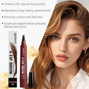 Crayon à sourcils Zephoco à 4 pointes pour un effet microblading naturel et défini 3D