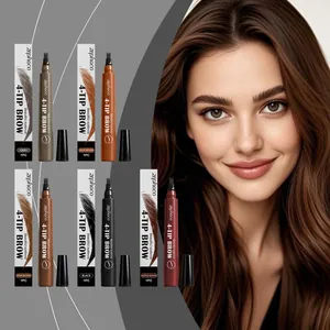 Kit crayon à sourcils zephoco 4 pointes pour un maquillage naturel et imperméable