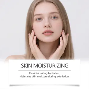 Model showcasing soft skin results from HOYGI black rice serum moisturizing detail view