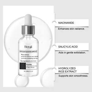 Detailed view of Hoygi Black Rice Ampoule highlighting Niacinamide and Rice Extract info