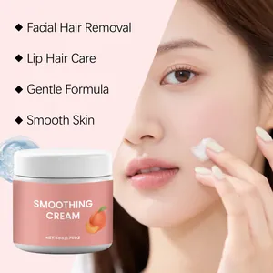 Gentle peach facial hair removal cream for smooth skin and lip hair care